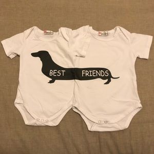 Best Friends Onesies With Dachshund